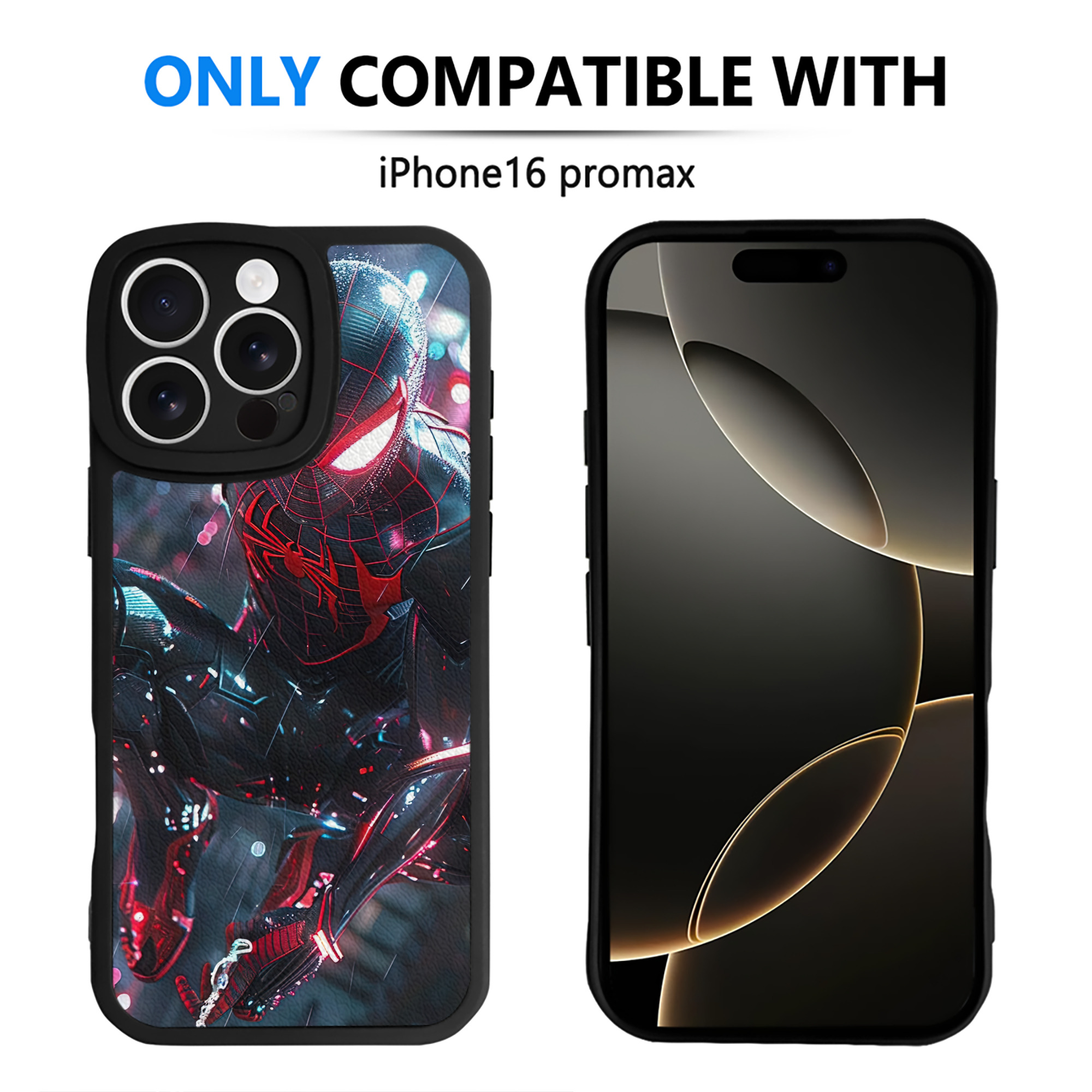 Spider Man スパイダーマン 【iPhone 16シリーズ対応】シリコンスマホケース（レザー調） 材質：シリコン